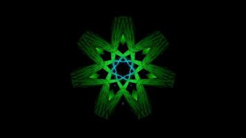 green curved fractal abstract background vj loop. High quality 4k footage video