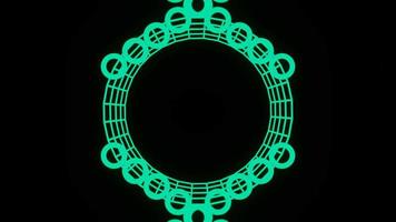 rotating green chains on circle cylinder background vj loop video