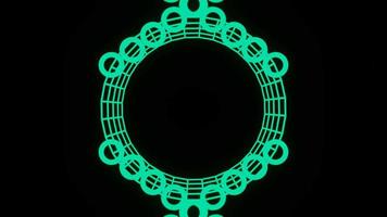 rotating green chains on circle cylinder background vj loop video