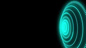 HUD circle interfaces, Hi-tech futuristic display video