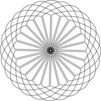 diseño de arte de mandala vectorial. simple en contorno negro que puede usar en cualquier proyecto de diseño como fondo, logotipo, símbolo, etc. según su creatividad. vector