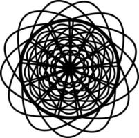 cree diseños elegantes y modernos con este vector de contorno de arte mandala. perfecto para usar en una variedad de proyectos como papel tapiz, estampados de tela y más. diseño de arte abstracto mandala vectorial