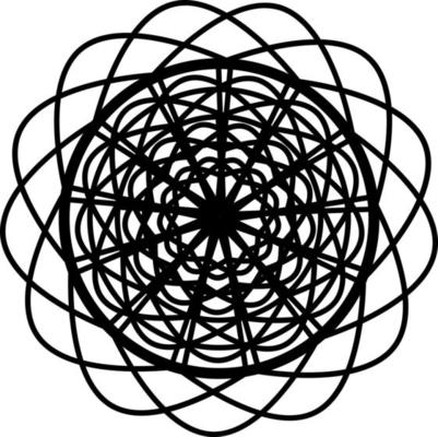 Create sleek and modern designs with this mandala art outline vector. Perfect for use in a variety of projects such as wallpaper, fabric prints, and more. Vector abstract mandala art design
