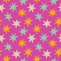 Stars seamless pattern. Stars background. Pink background. vector