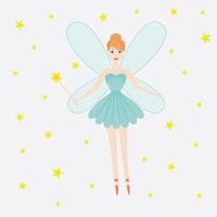 Vector children's illustration. Fairy, sorceress, princess. Design