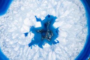 Blue agate cut cross section photo