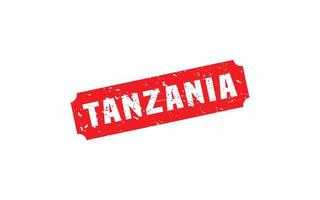 sello de goma de tanzania con estilo grunge sobre fondo blanco vector