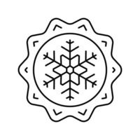 frozen winter line icon vector illustration