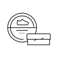 polishing paste shoe care line icon vector illustration