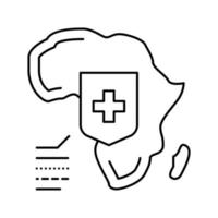 africa social problem line icon vector illustration