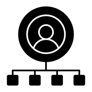 Editable design icon of user network vector