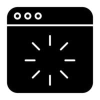 Icon of website loading in solid design available for instant download vector