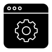 un icono de diseño único de la configuración web vector