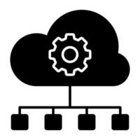 Creative design icon of cloud setting vector