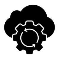 Creative design icon of cloud setting vector