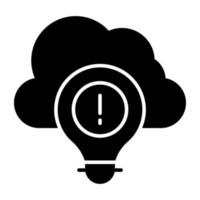 An icon design of cloud idea error vector