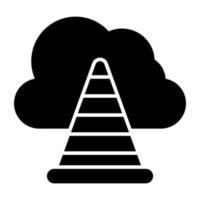 Union design icon of cloud pylon vector