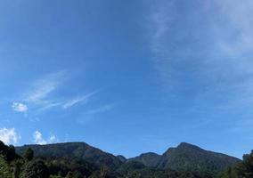 Evening view from the top of Mount Salak, Bogor, Indonesia photo