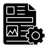 icono de diseño moderno de configuración de contenido vector