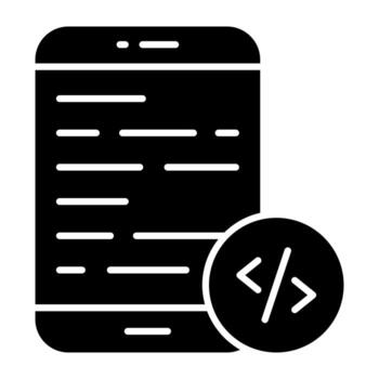 Modern design icon of mobile coding vector