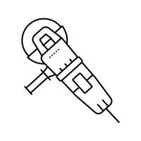 angle grinder tool line icon vector illustration