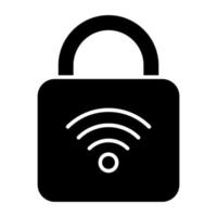 An editable design icon of internet security vector