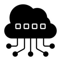 icono de descarga premium de redes en la nube vector