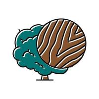 walnut wood color icon vector illustration