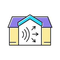 house acoustic color icon vector illustration