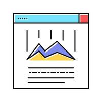 online chart color icon vector illustration