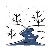 ice river color icon vector illustration