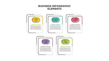 plantilla de negocio de infografía. línea de tiempo con 6 pasos, opciones e íconos de marketing. para contenido, diagrama, diagrama de flujo, pasos, partes, infografías de línea de tiempo, flujo de trabajo, gráfico. vector