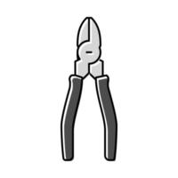 linesman pliers color icon vector illustration