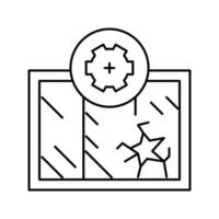 window repair line icon vector illustration