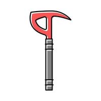 crash axe tool color icon vector illustration