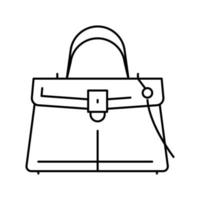 fashion bag line icon vector illustration