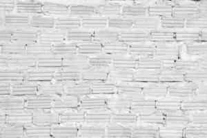 Abstract white brick wall texture for pattern background. photo