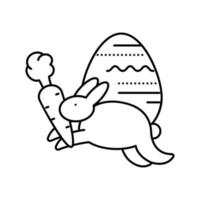 easter holiday line icon vector illustration