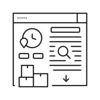 inventory movement history report line icon vector illustration