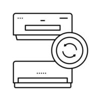 air conditioning replacement line icon vector illustration