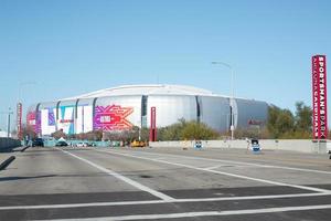 Glendale, AZ USA - State Farm Stadium before the American football championship game of the National Football League, February 2023 photo