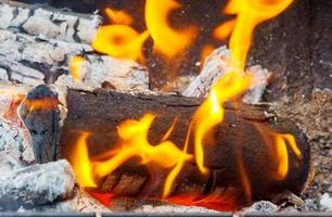 Wood Fire Close-Up photo