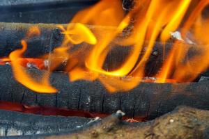 Wood Fire Close-Up photo