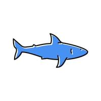 shark ocean color icon vector illustration