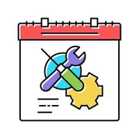 working time optimize color icon vector illustration