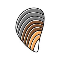mussels ocean color icon vector illustration