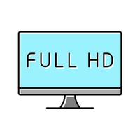 full hd resolution computer screen color icon vector illustration