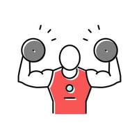 powerlifting sport color icon vector illustration