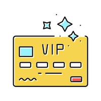 ilustración de vector de icono de color de tarjeta de línea premium vip