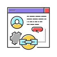 guest post service color icon vector illustration